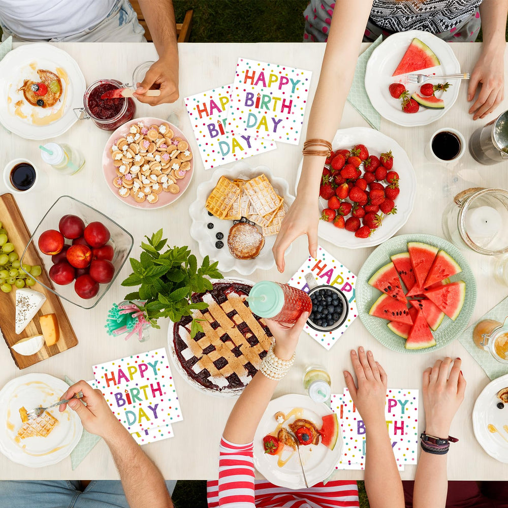 KFJBPB Versatile party napkins for birthdays, picnics, and casual meals