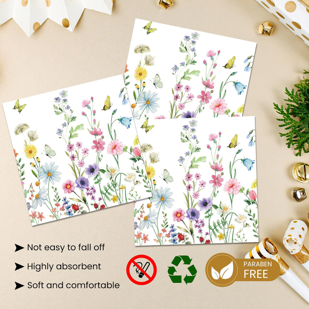 KFJBPB wildflower pattern prints enhancing event decor.