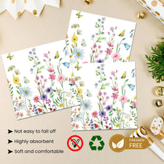 KFJBPB wildflower pattern prints enhancing event decor.