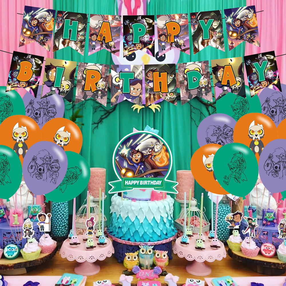 KGNZIUIZIU Owl House cupcake toppers add themed sparkle to treats.