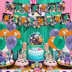 KGNZIUIZIU Owl House cupcake toppers add themed sparkle to treats.