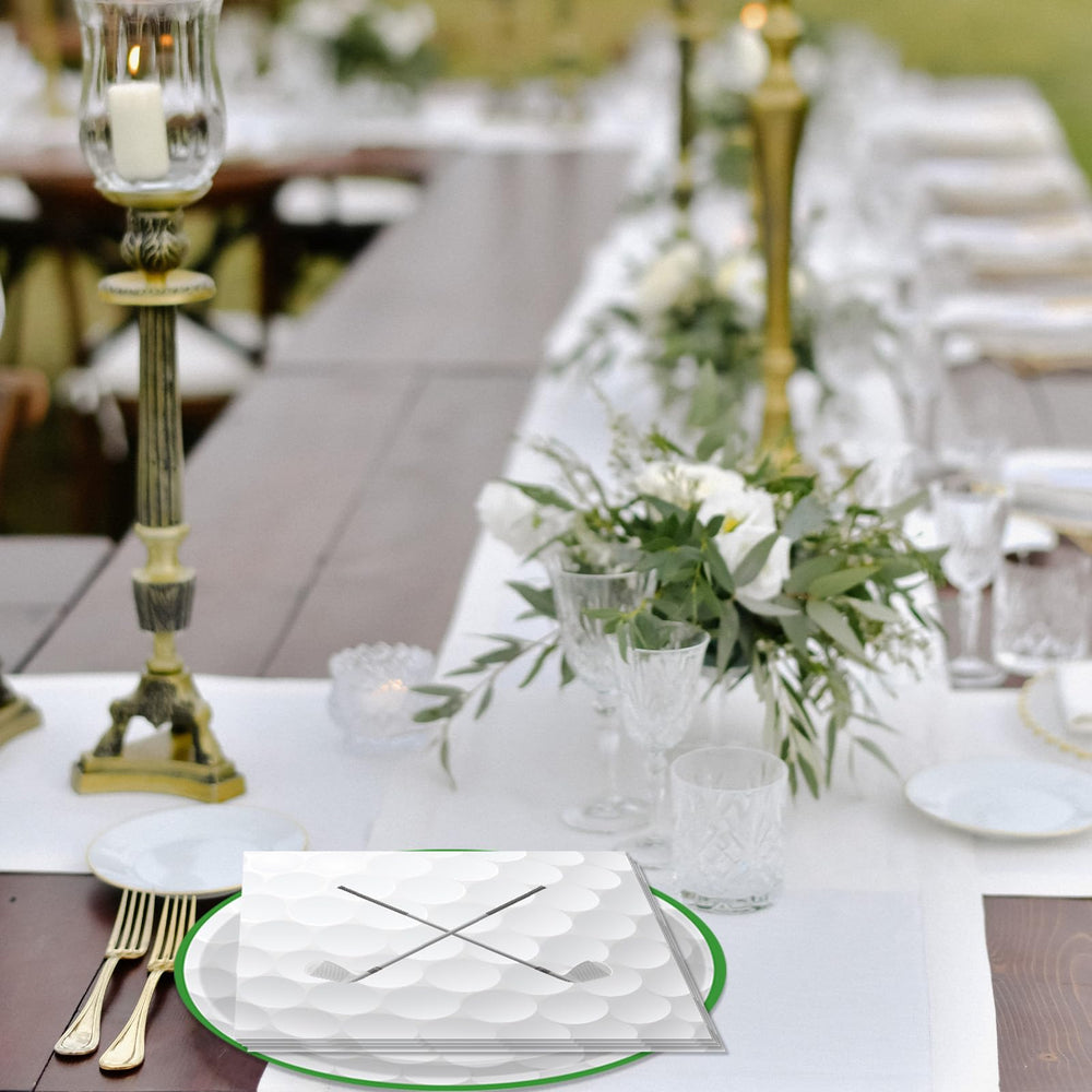 KHAIVI golf-themed plates enhance birthday picnics with vibrant, durable dinnerware.
