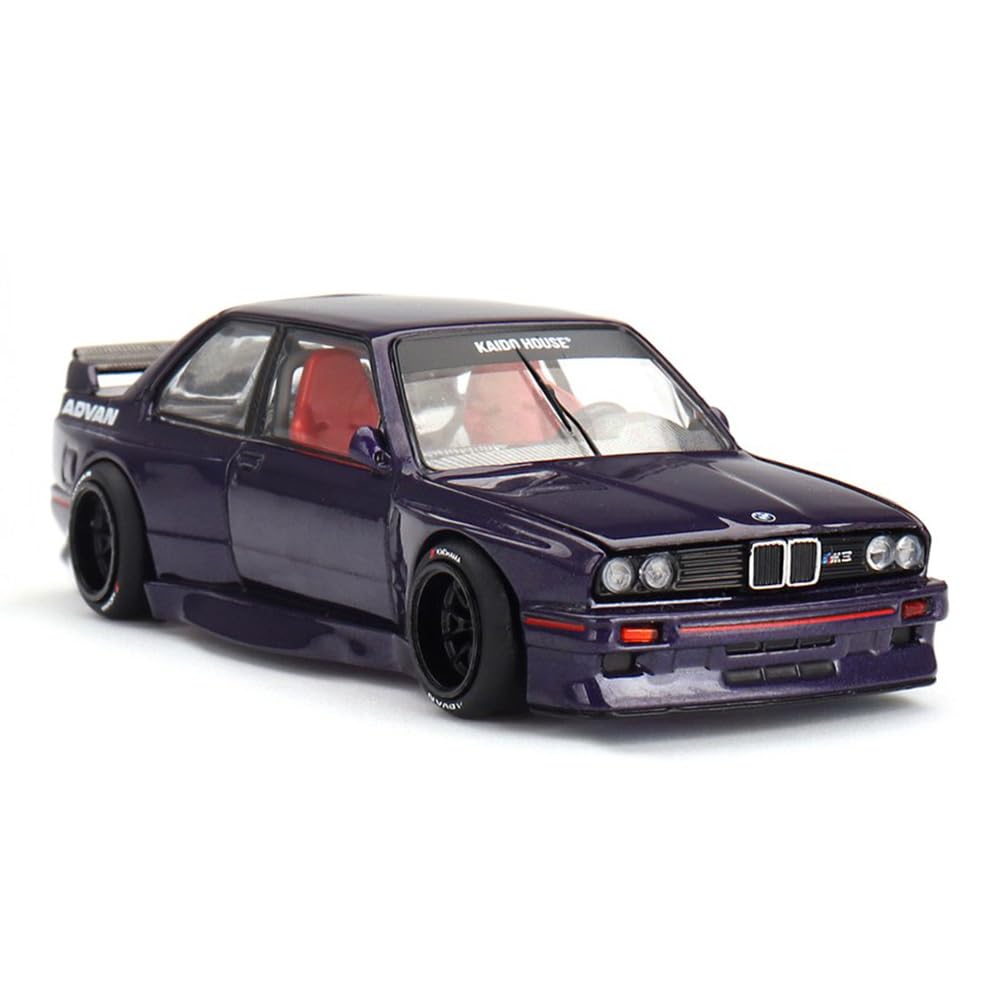KHMG216 Kaido GT BMW M3 E30 purple open-hood angle highlights engine compartment detail