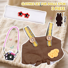 KHOXU 17cm doll clothes set top ready for easy dressing.
