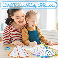 Kiadekoce Addition Flash Cards waterproof coating resists fading.