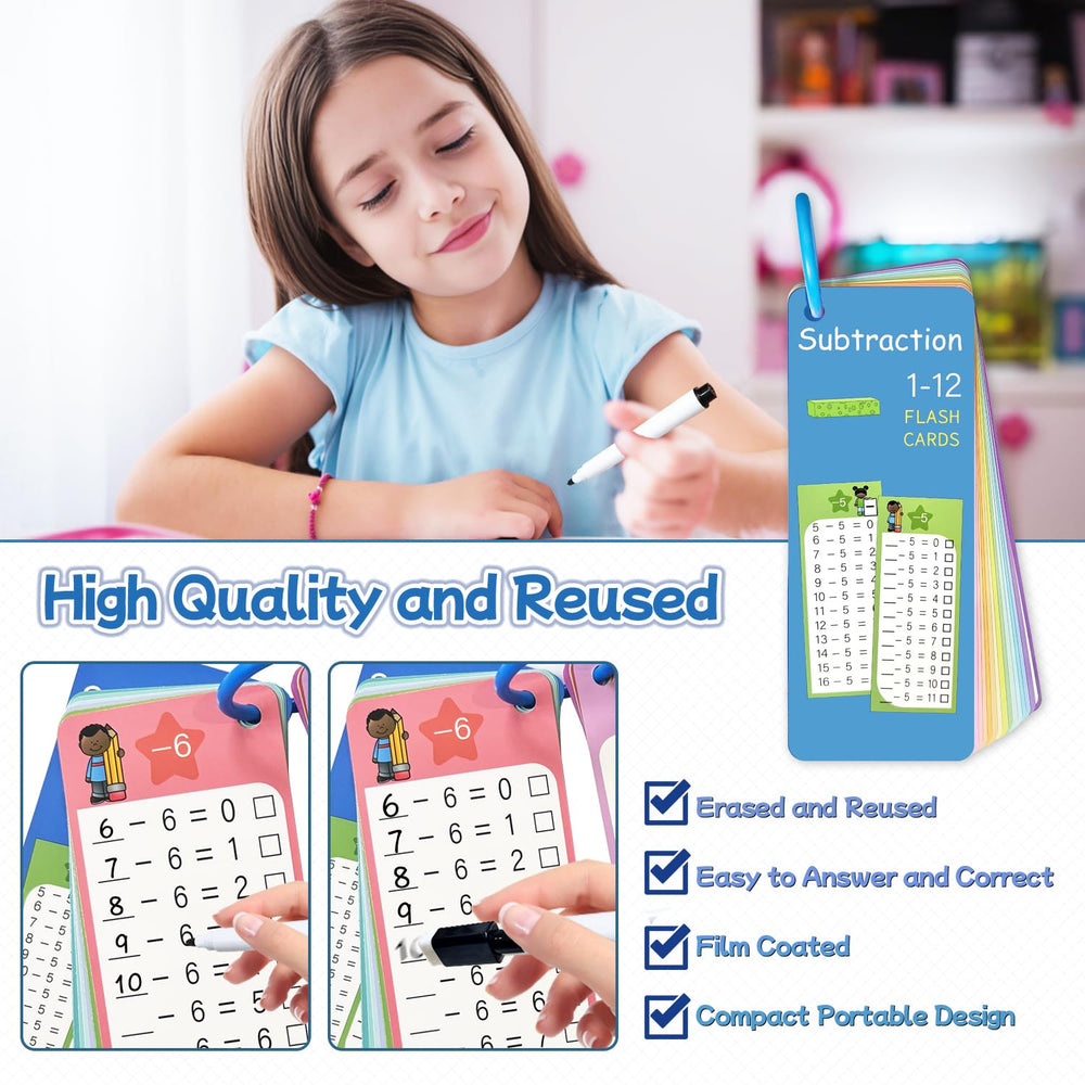 Kiadekoce double-sided cards let kids self-check answers quickly