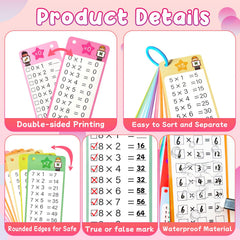 Kiadekoce binder rings organize flash cards for classroom use