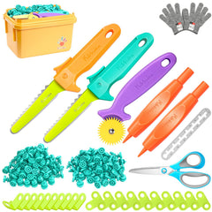 Kibbidea Cardboard Tools Kit 170 Pcs in use for imaginative construction projects