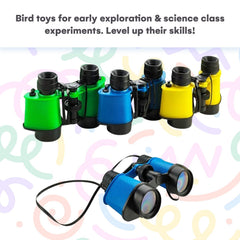 Kicko Toy Binoculars for Kids — compact 3.5 x 5 inch size for travel