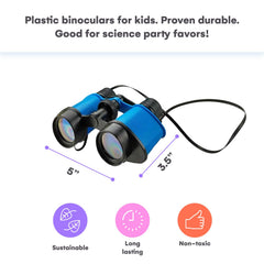 Kicko Toy Binoculars for Kids — durable plastic design for sturdy hands