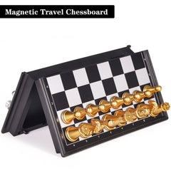 KICTERO folded travel chess board showcasing compact design ideal for bags.