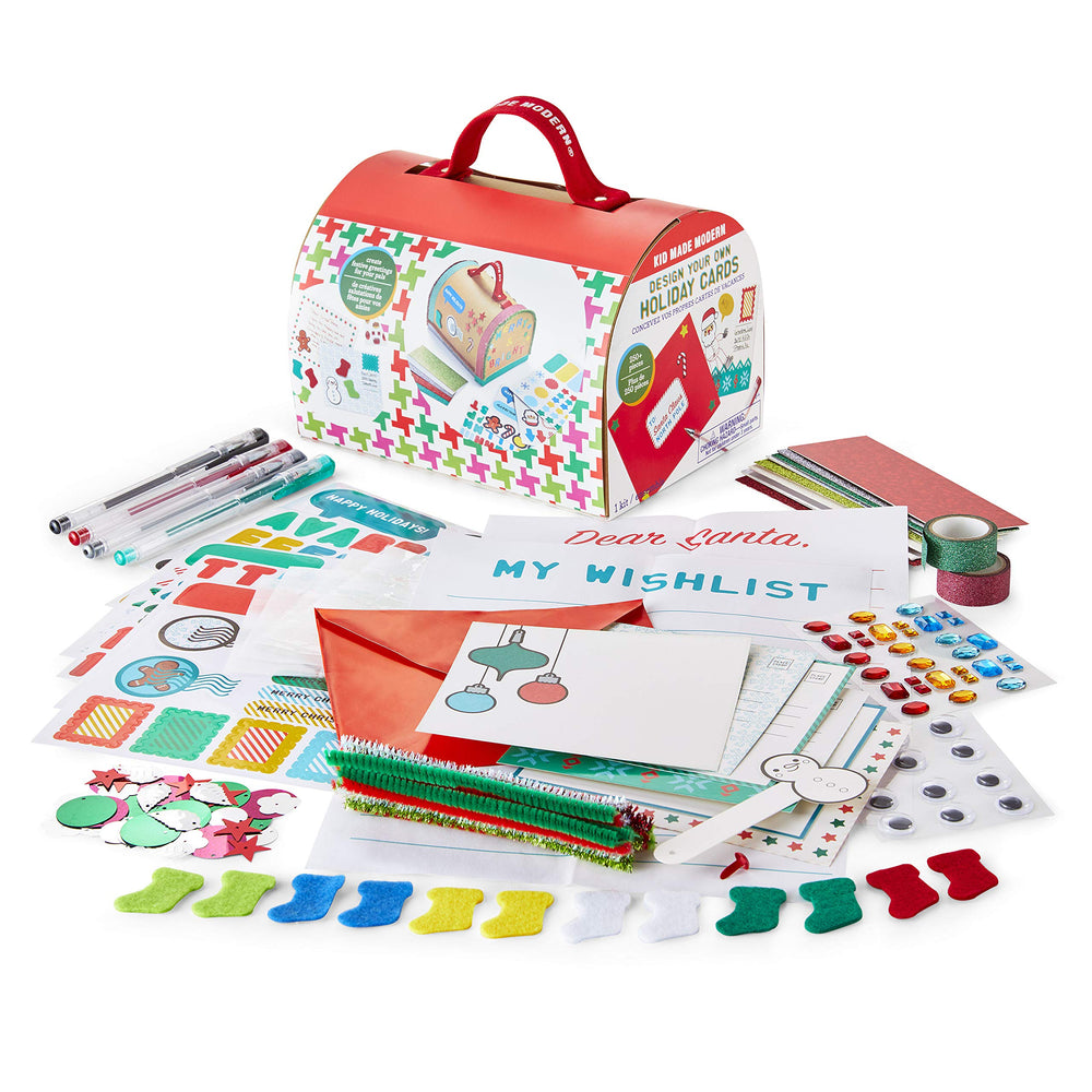 Kid Made Modern holiday mailbox craft kit for festive greetings and Santa letters.