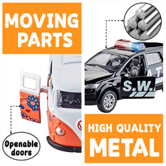 KIDAMI pull-back action car for quick, friction-powered fun.