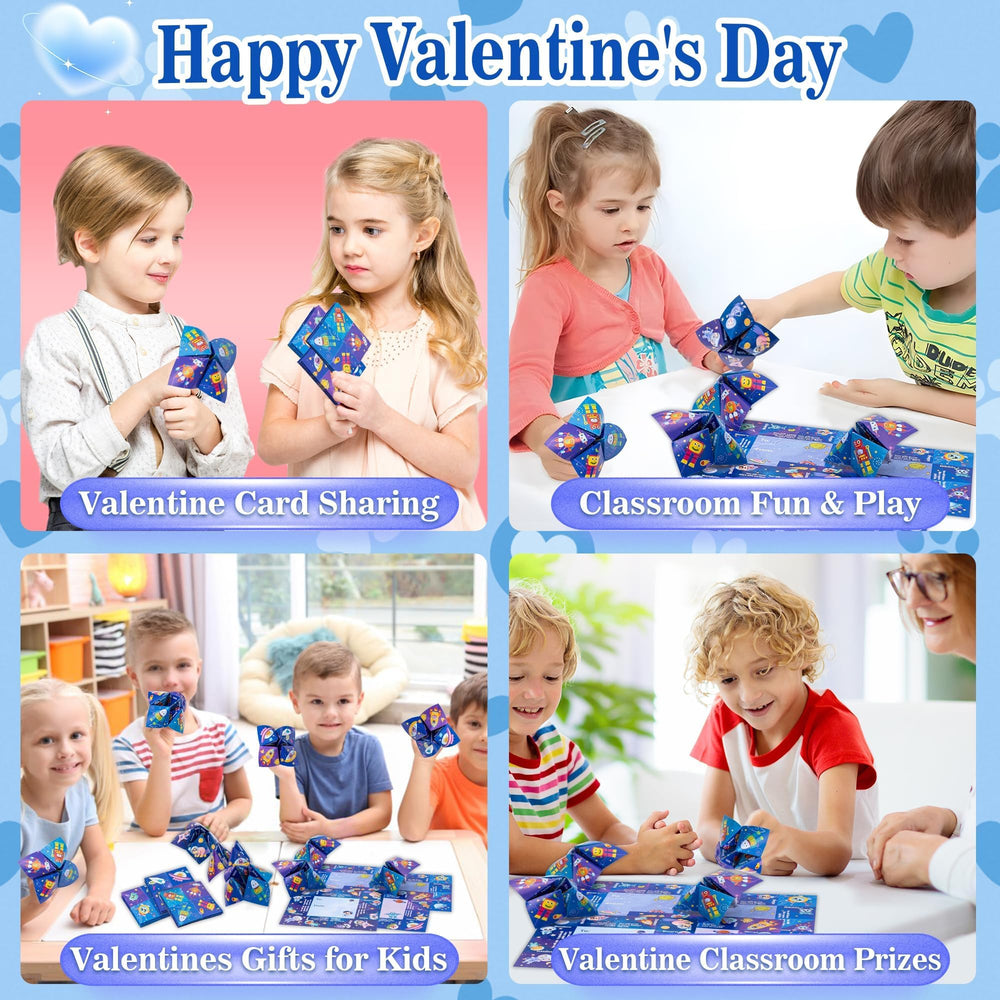 Kiddelo space valentines envelopes blue ready to gift without mess