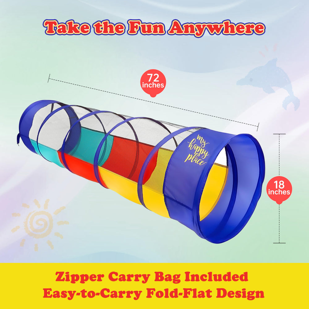 Kiddey outdoor indoor tunnel suits trips to park or daycare.