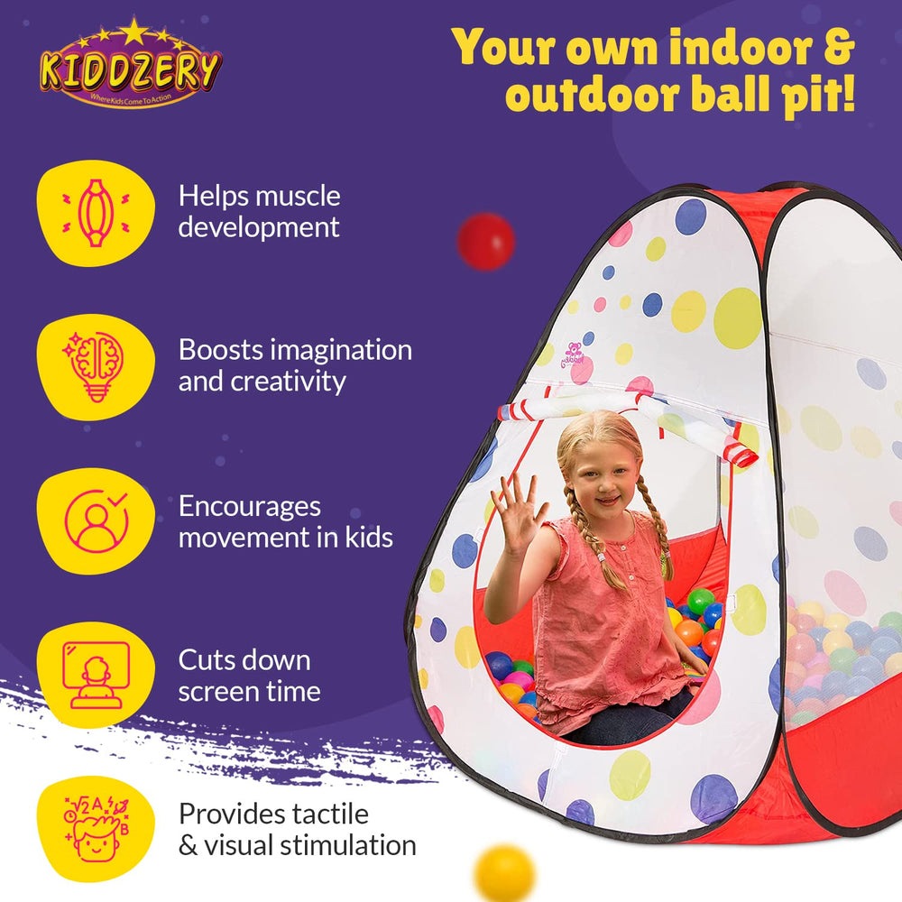 Kiddey ball pit colors option highlights six vibrant colors that spark imaginative play.
