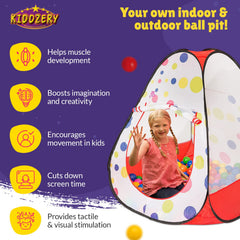 Kiddey ball pit colors option highlights six vibrant colors that spark imaginative play.
