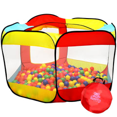 Kiddey ball pit pop-up tent open view for quick setup and spacious play.