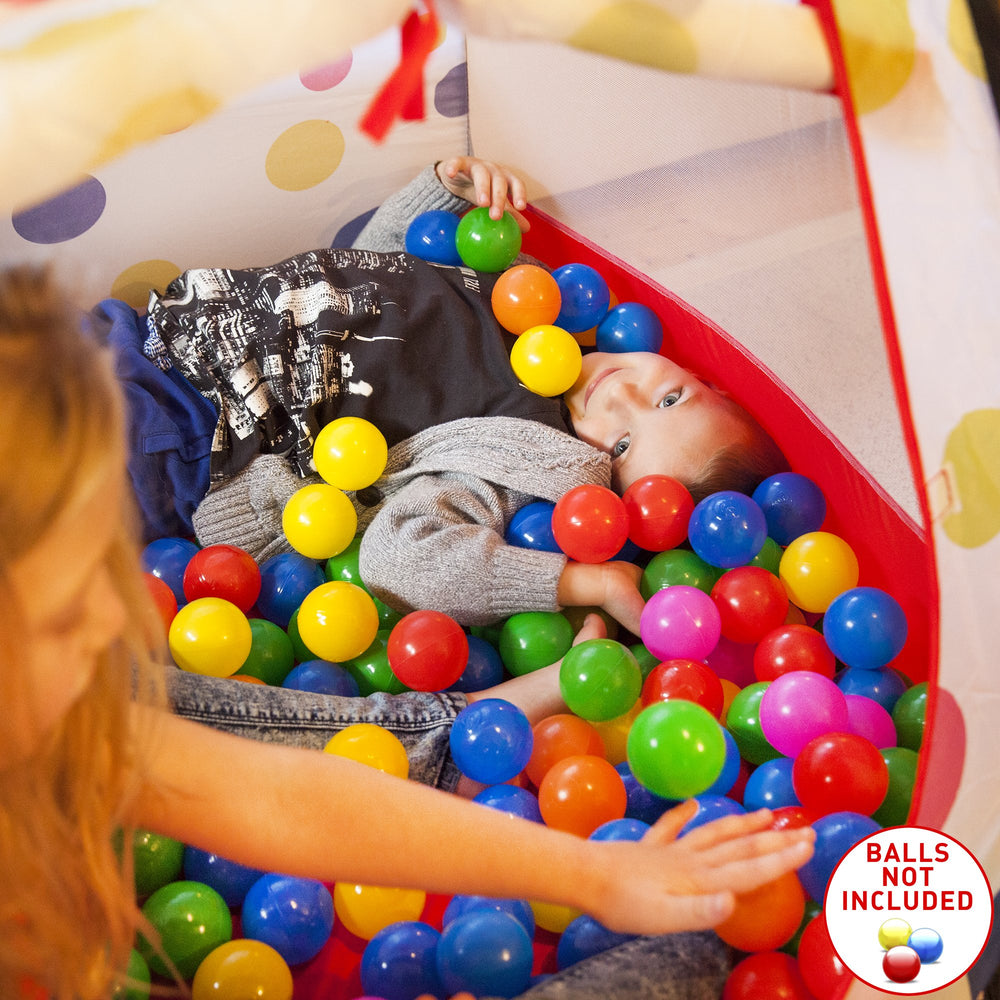 Kiddey ball pit tent open doors for easy toddler access