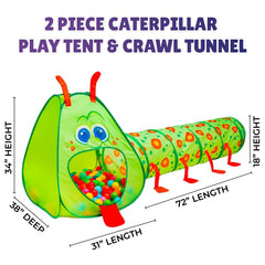 Kiddey Caterpillar tunnel folded for compact storage.