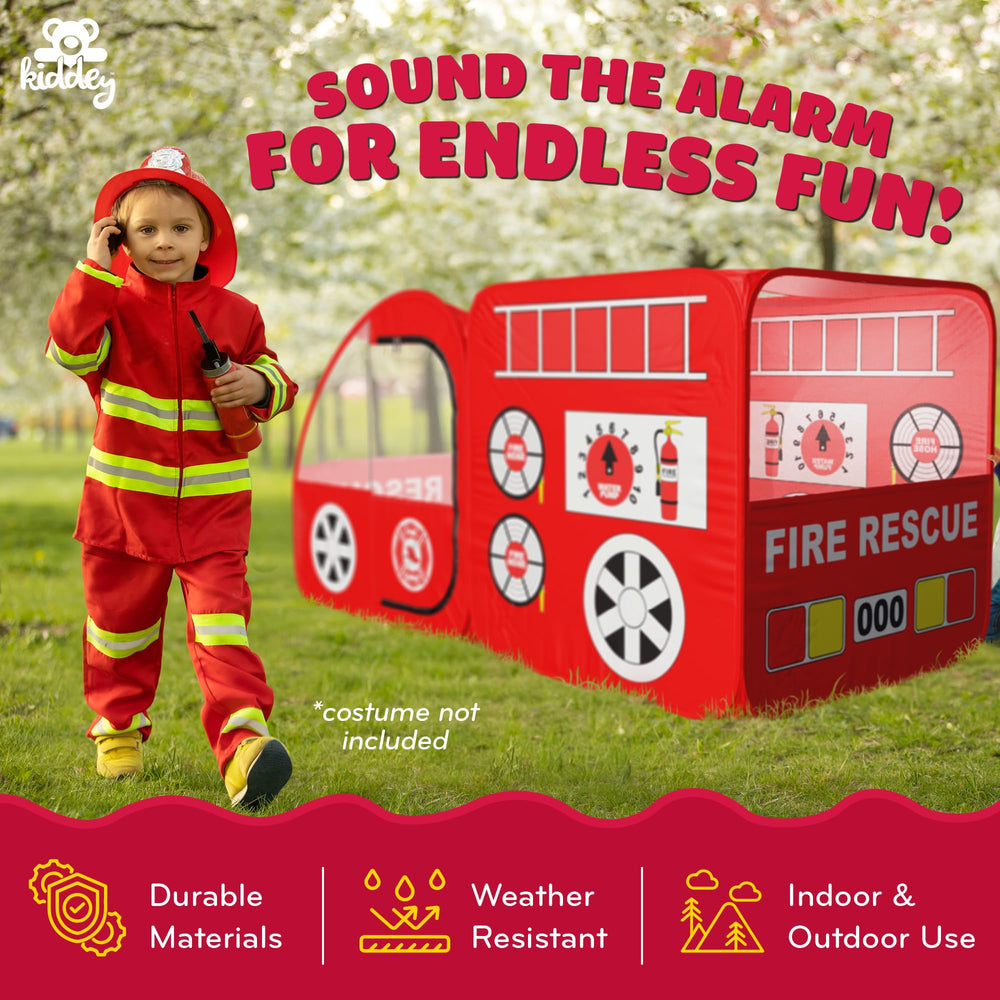 Rugged Kiddey fire truck tent materials for durable outdoor and indoor use