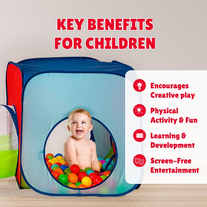 Kiddey soft mesh ball pit tent with breathable design for curious climbers.