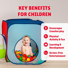 Kiddey soft mesh ball pit tent with breathable design for curious climbers.