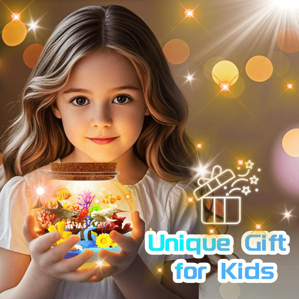 kiddgroo Ocean Light Up Terrarium Kit non-screen activities that spark curiosity.
