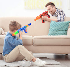 Kiddie Play Atomic blue foam blaster gun designed for energetic duels.
