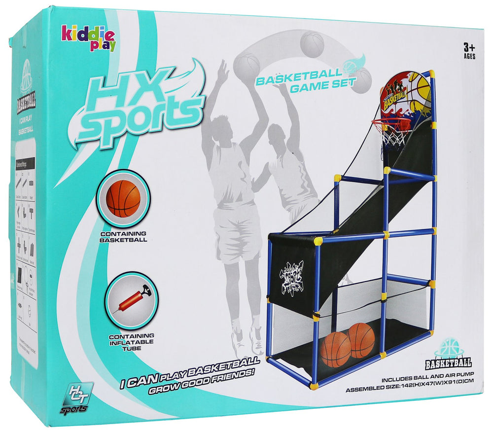 Kiddie Play storage basket keeps balls neatly stored after lively sessions