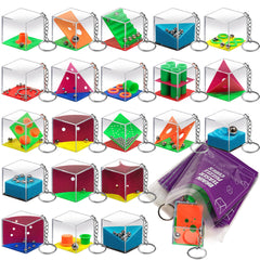 KiddieLoot brain teaser cubes on keychain offer portable, screen-free fun for kids.