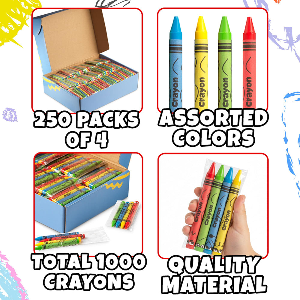 KiddieLoot bulk crayons pre-wrapped packs speed up sharing at events and classrooms