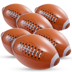 KiddieLoot inflatable football beach ball 16-inch pack ready for beach games and pool play.