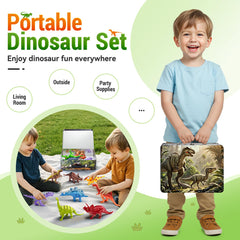 Kiddiworld dinosaurs in travel-friendly box for on-the-go exploration