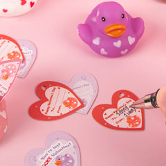 Kiddokids 2-4 inch Valentine card pairs with ducks for easy sharing.