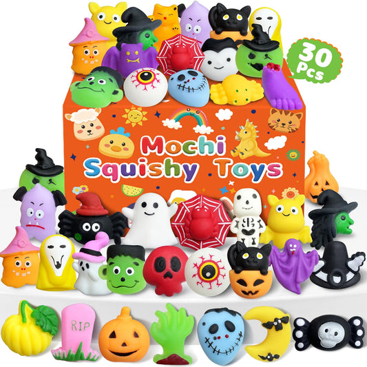 Kidific Halloween squishy pumpkin for party favors and classroom play.