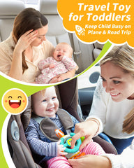 Kidific Montessori Busy Cube rotating steering wheel supports grip strength and dexterity.