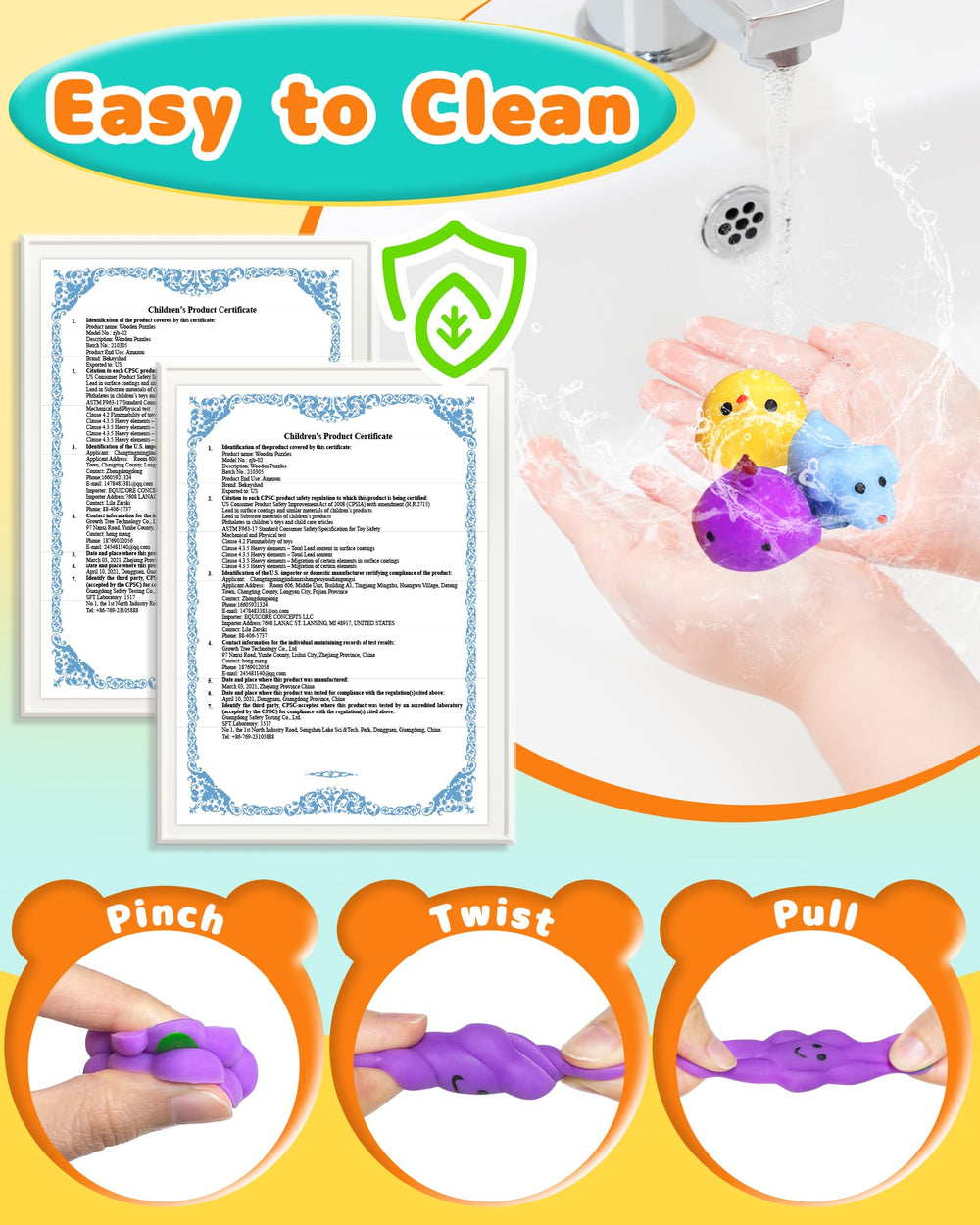 Kidific squishy toys safe materials like BPA-free TPR for worry-free fun.