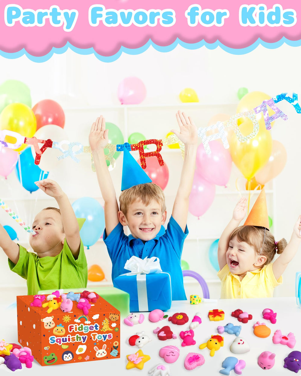 Kidific Valentines squishy bear collection ideal as desk charms and fidget toys