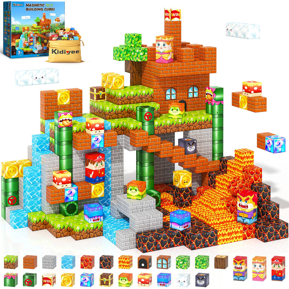 Kidiyee Magnetic Blocks Game Set: kids build imaginative worlds to spark spatial thinking.