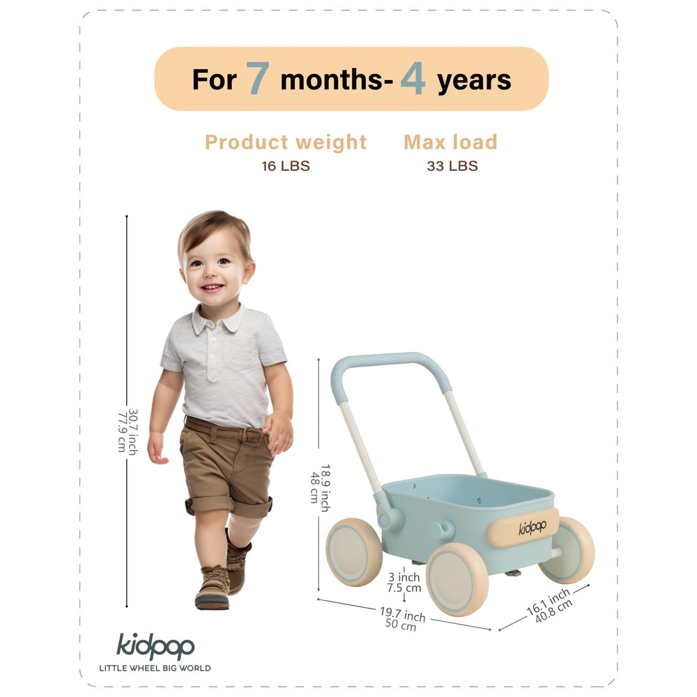 Kidpop PULA with enclosed wheels for safe, smooth rolling.