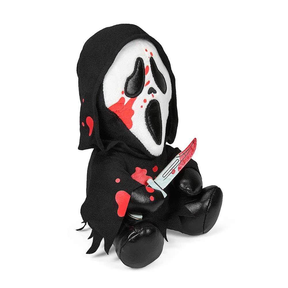 Display-ready Bloody Ghost Face Phunny Plush on shelf or desk.