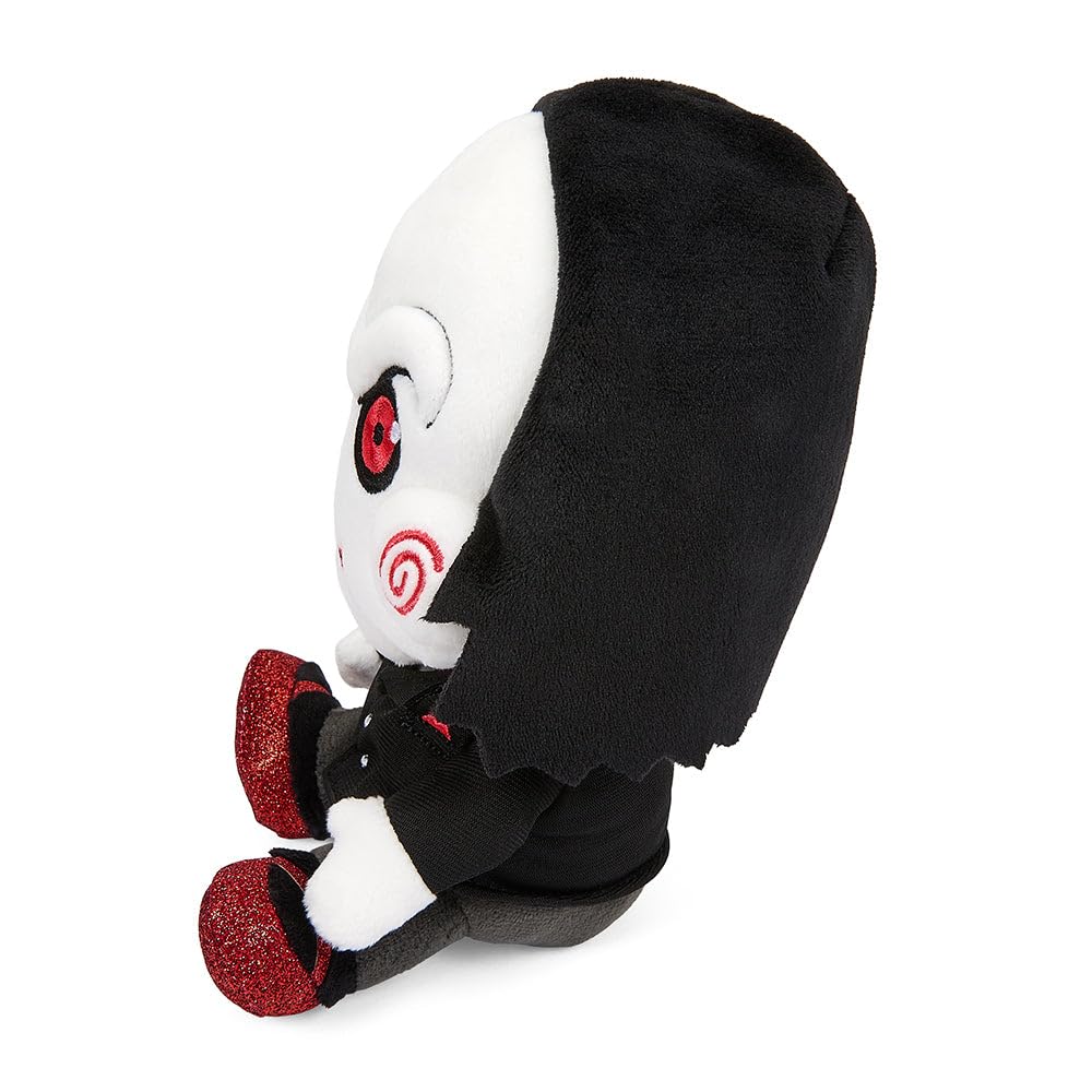 Kidrobot Saw Billy plush suit detail, showcases iconic attire