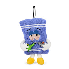 Kidrobot South Park Towelie plush with bloodshot eyes for bold display.