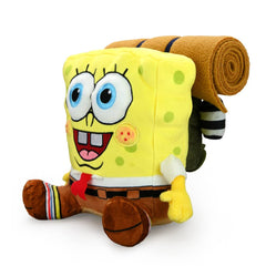 Kidrobot SpongeBob Kamp Koral Phunny Plush backpack-ready for travel.