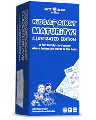 Kids Against Maturity box front with 600 cards for quick family game night