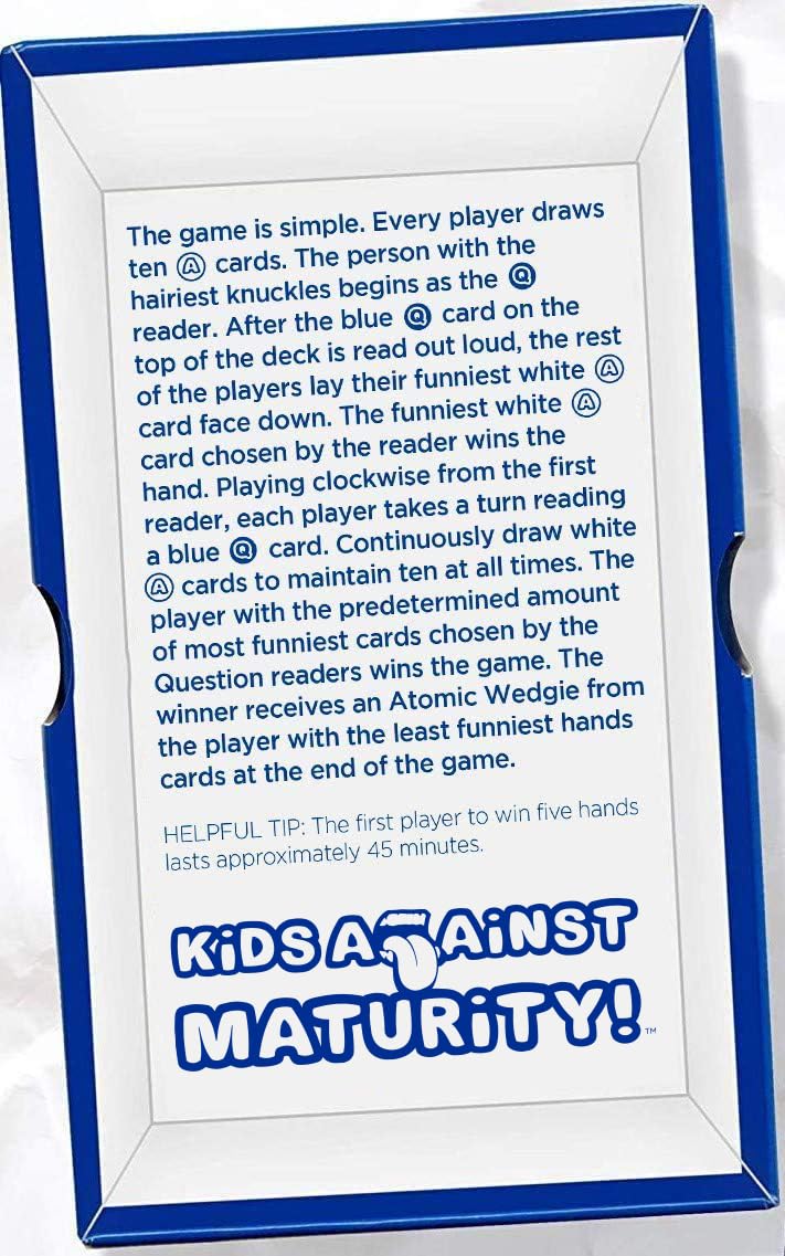 Gift-ready packaging of Kids Against Maturity for gifting