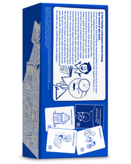 Players choosing a question card for mixed-age family fun