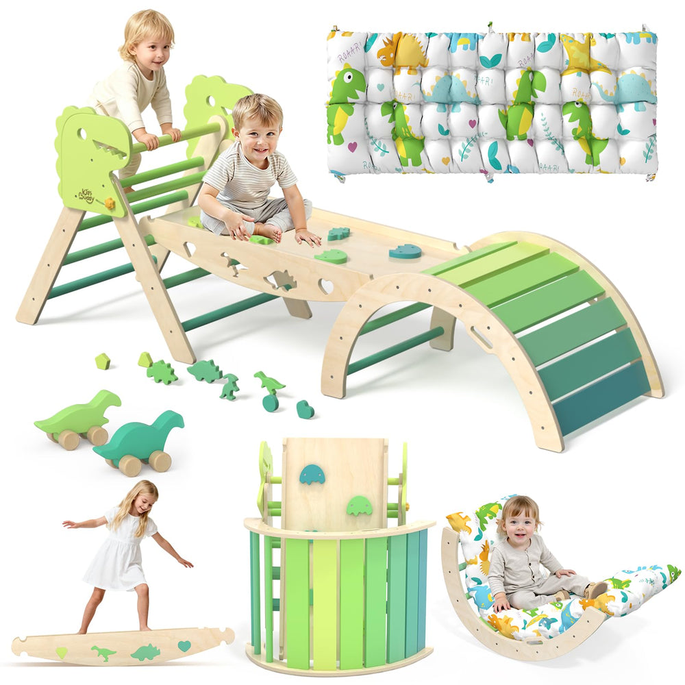 KidsBuddy Pikler Triangle shape sorting boosts early color and shape recognition during play