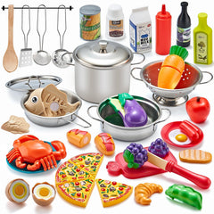 Kidsciety 52pc kitchen playset for imaginative cooking